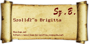 Szollás Brigitta névjegykártya