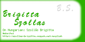 brigitta szollas business card
