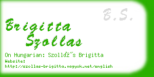 brigitta szollas business card